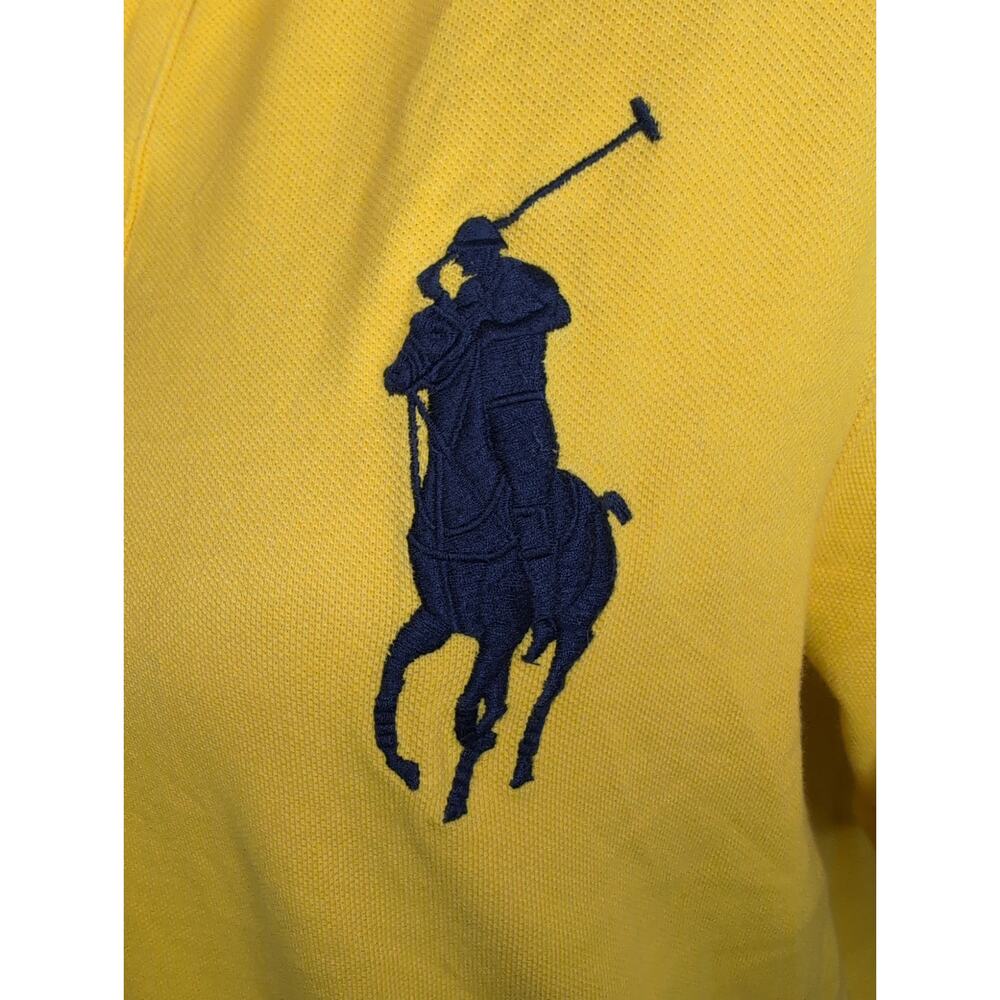 Polo Ralph Lauren Big Pony Polo Shirt Medium Yellow Classic Fit - Picture 6 of 10